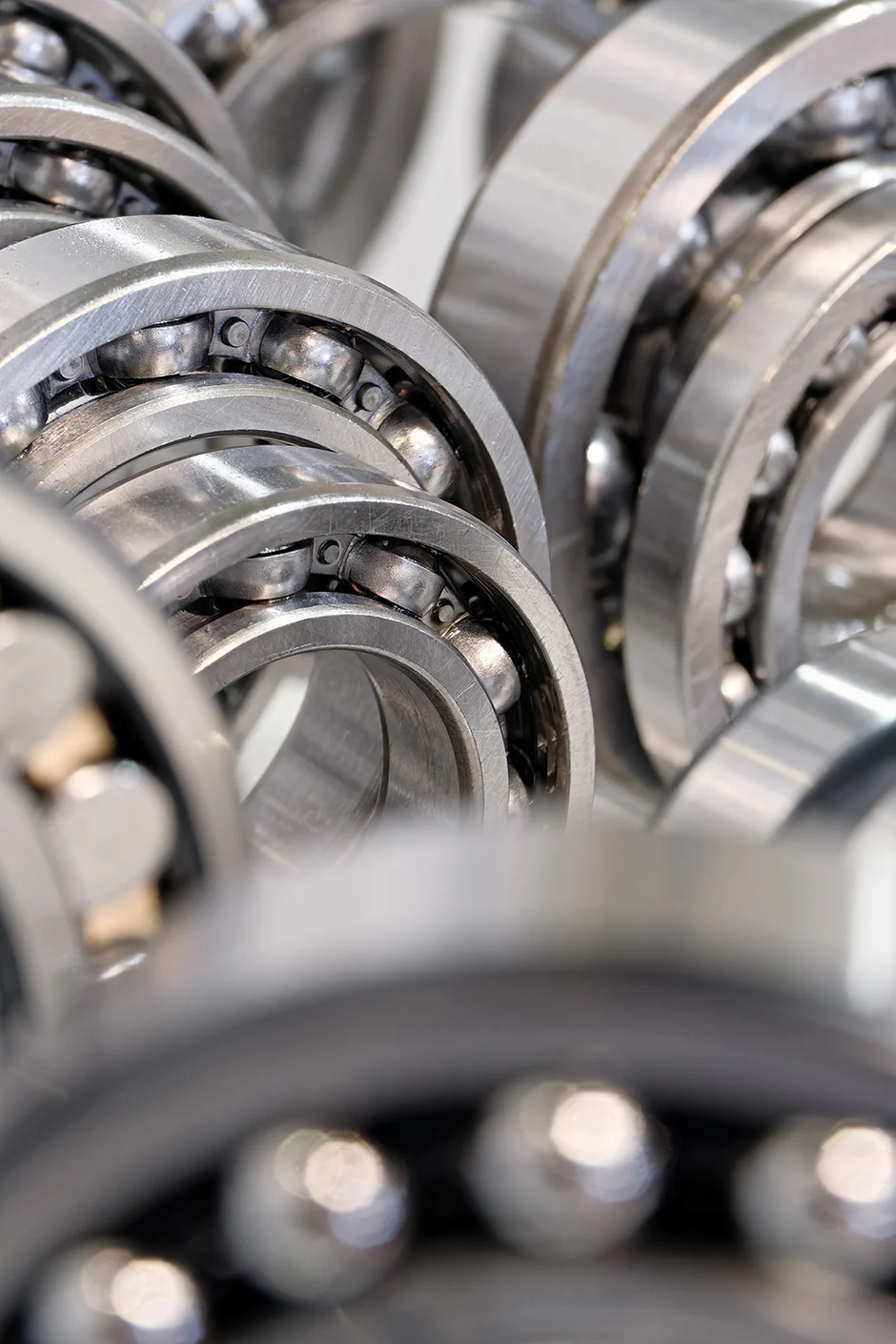 Stacked metric ball and roller bearings